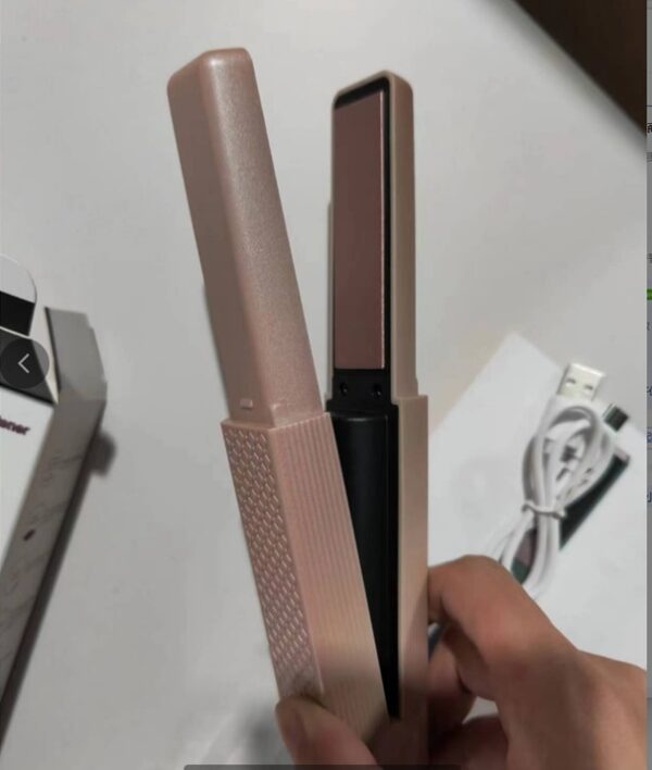 Hair Straightener Cordless Usb Hair Straightener Mini Ceramics Hair Curler 3 Constant Temperature Portable Flat Iron For Travel - Image 10